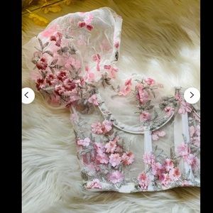 Floral bustier corset top